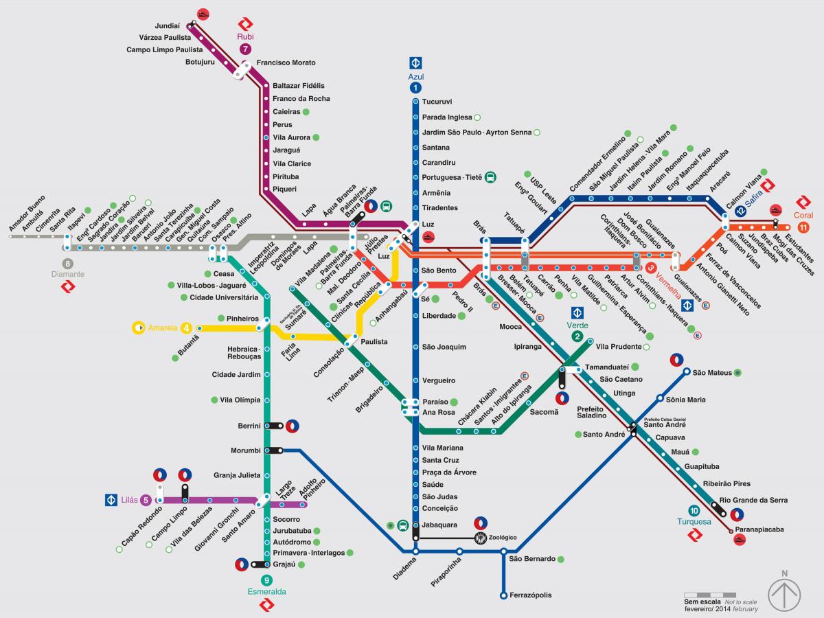 خريطة محطات مترو ساو باولو